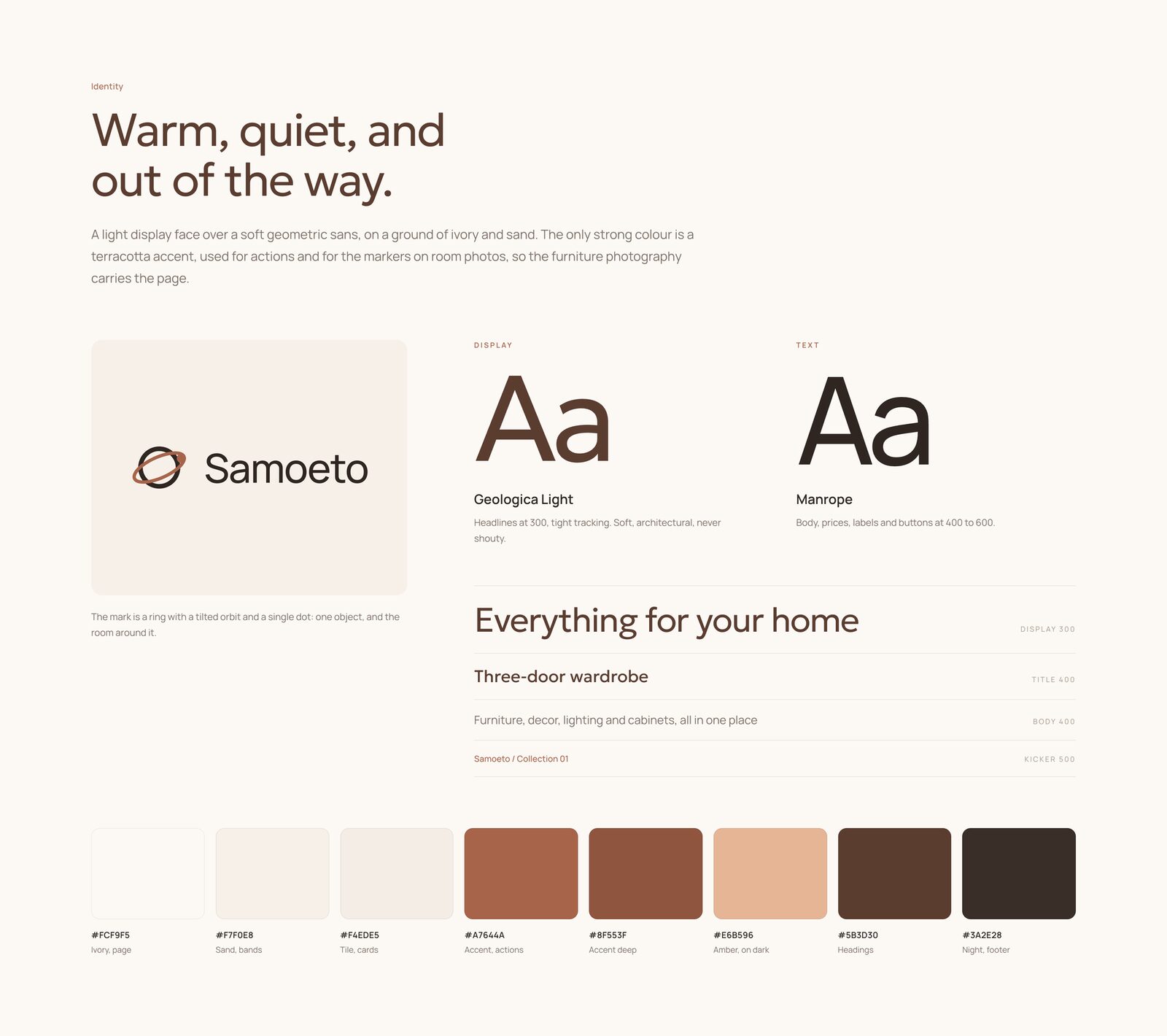 Samoeto · Warm, quiet and out of the way.