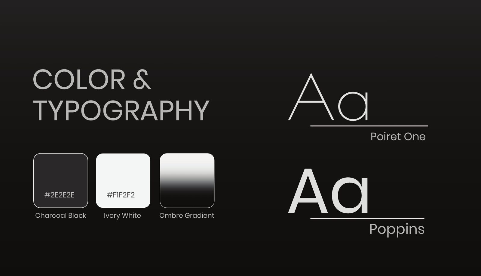 Deciplug · Charcoal, ivory and one gradient.